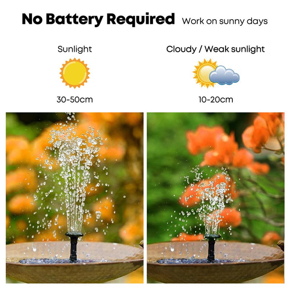 Solar Pool Pump Kit - 6개 노즐이 있는 야외용 태양광 분수,