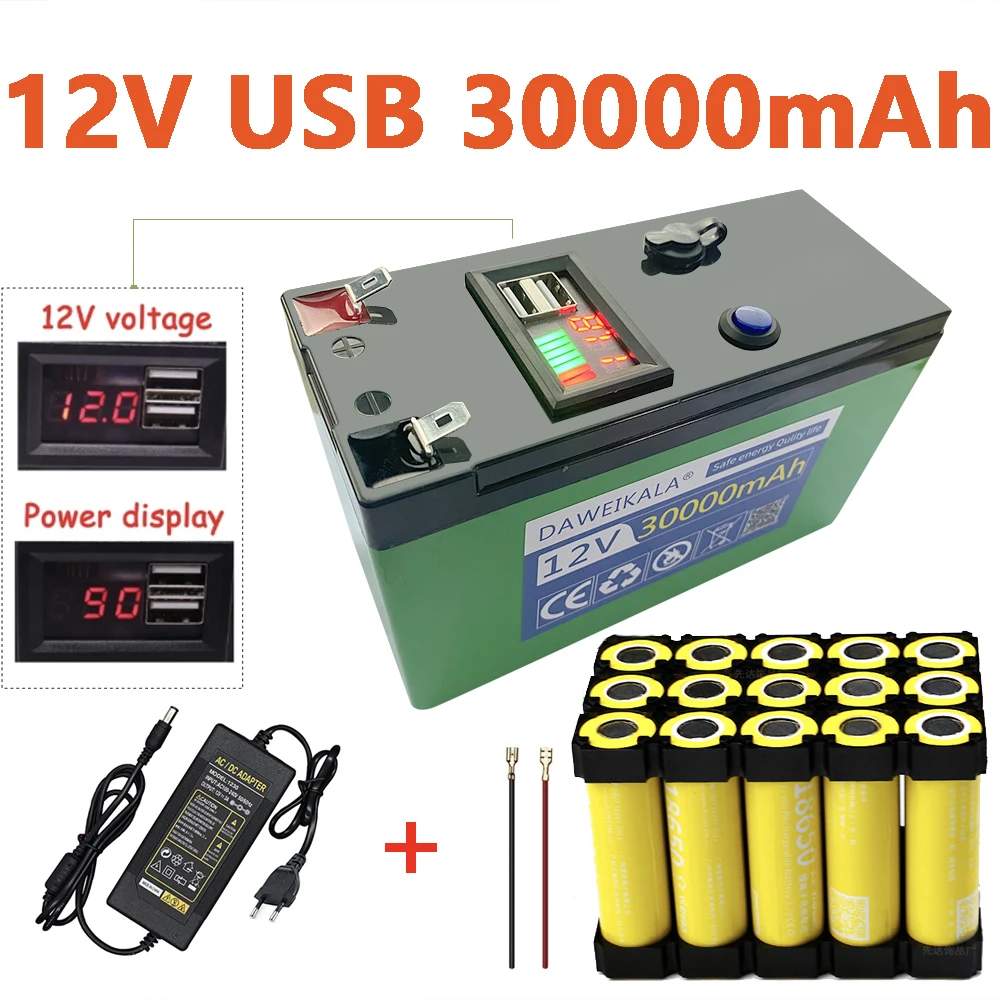 Renewable Energy Source - 12V 리튬 배터리 30Ah 18650 태양