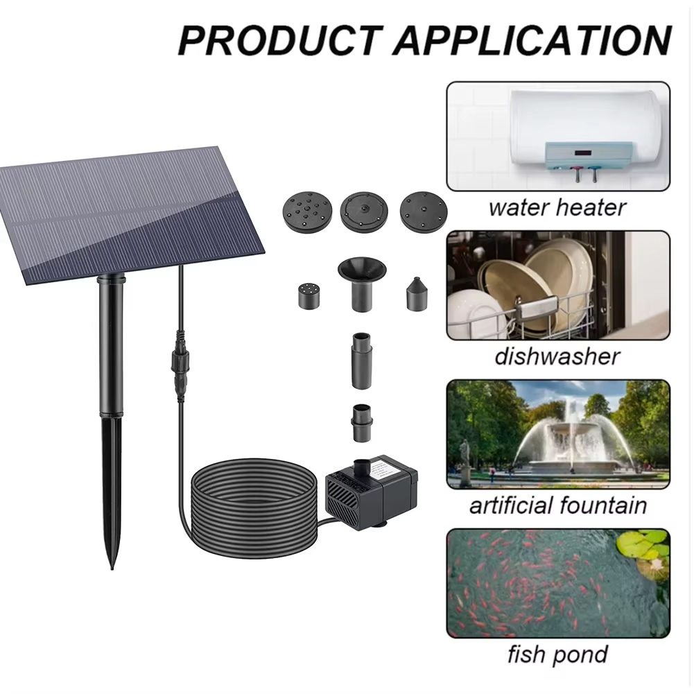 Solar Pool Pump Kit - 5W 5V 미니 태양광 분수 펌프