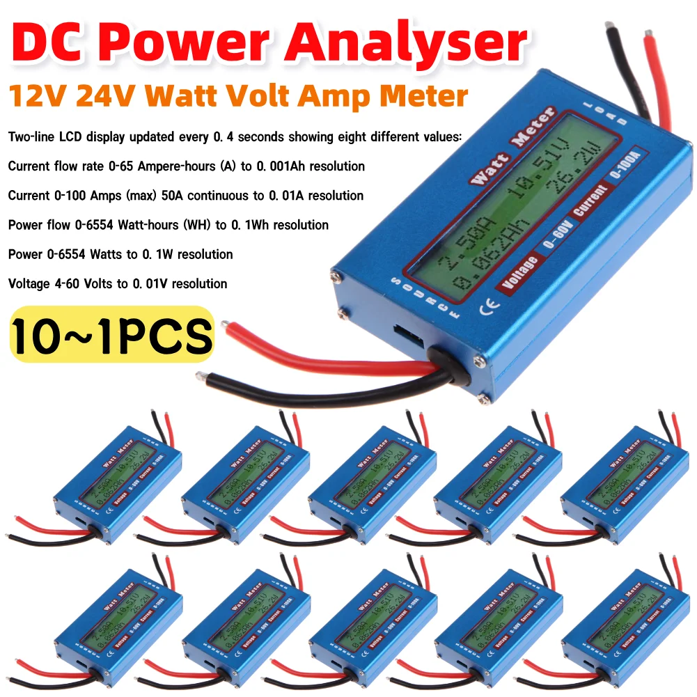 10-1PCS DC 전력 분석기 와트 볼트 앰프 미터  - Renewable Energy Demonstration Kit 리뷰 및 가격