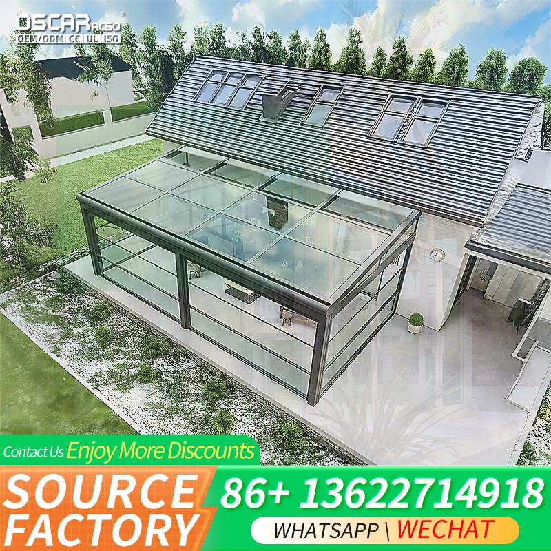 현대식 이중 지붕 삼각형 지붕 알루미늄 유리 에너지 절 - Renewable Energy Source 리뷰 및 가격